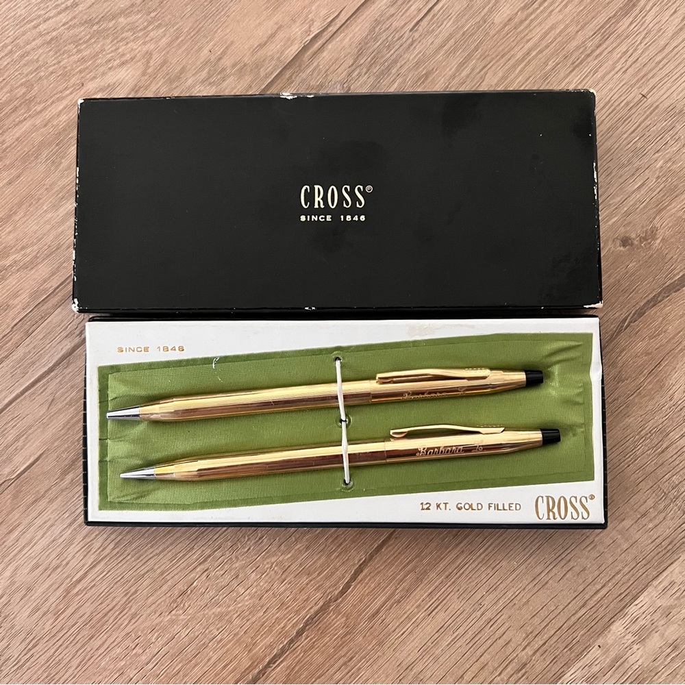 Vintage‎ Cross Pen & Pencil Set 12k Gold Filled Made in USA